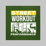 Street Workout Prformance mikina s obojstrannou potlačou  s kapucou stiahnutelnou šnúrkami a klokankovým vreckom vpredu 